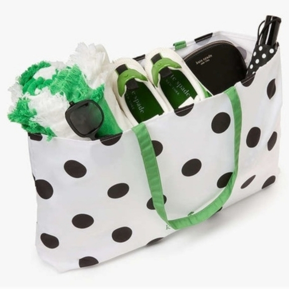 Kate Spade Black and White Polka Dot Tote Bag - Picture 8 of 8